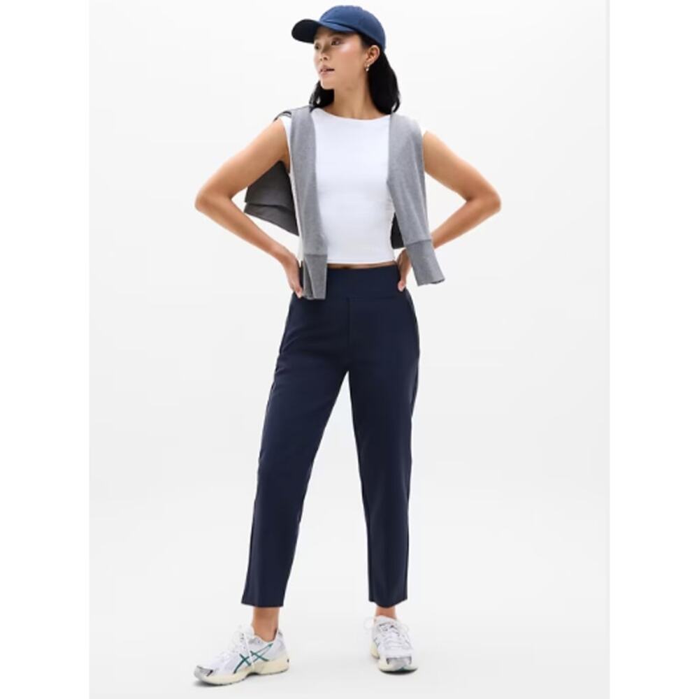 Athleta navy 6 Endless High Rise Pant prima stretch work travel comfort light